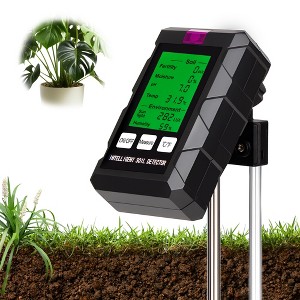 Walensee 6-in-1 Soil Tester for Moisture, pH, Fertility, Temperature, Light & Humidity, for Indoor/Outdoor Plants, Garden, Lawn (Black, 8.7 Inch) - 1 of 4