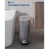 2.6 Gal/10 L Stainless Steel Bathroom Trash Can with Lid, Ultra-Thin Waterproof Trash Can Suitable for Bedroom, small walk-in metal trash can - 4 of 4