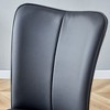 SEVOBAL Dining Chairs 4 Piece of Modern Minimalist PU Curved Back and Seat Cushion for Dining Room, Bedroom, Living room, Black, 17.7"*17.3"*35" - 4 of 4
