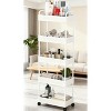 GustoWave Rolling 5-Tier Narrow Serving Cart with Casters & Handle, Multi-Functional Storage Cart for Kitchen, Bath, Living Room, 40x22x114.5cm - 2 of 3