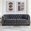 77'' & 59'' Chesterfield Velvet Sofa Set,3-Seater and 2-Seater Tufted Couch with Nailhead Trim for Living Room,Apartment-Baofuwish - 3 of 4