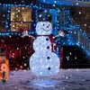 Tangkula 6 FT Lighted Christmas Snowman Decoration w/ 200 LED Lights Pop-up Snowman Decoration w/Zip Ties & Ground Stakes - 2 of 4