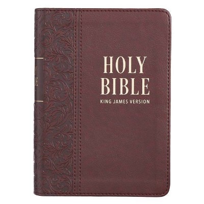 KJV Compact Large Print LL Brown - (Leather Bound)