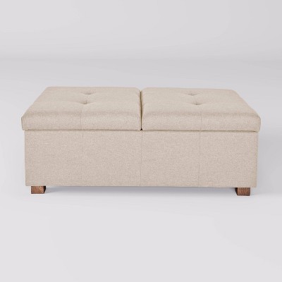 Yves Double Opening Oversized Storage Ottoman - CorLiving