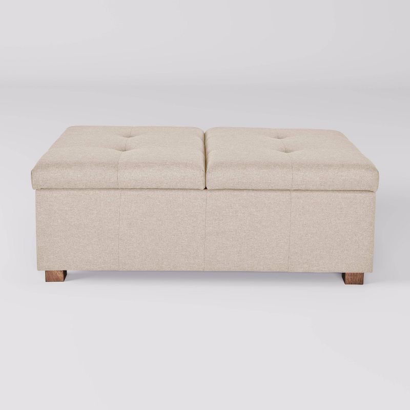 Yves Double Opening Oversized Storage Ottoman - CorLiving, 1 of 8