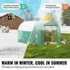 Walk-in Steel Tunnel Greenhouse 11.3 x 6.4 x 6.3 ft,PE Cover with Zipper Door & 6 Mesh Windows for Outdoor Gardening - 4 of 4