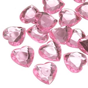 Unique Bargains Acrylic Flat Back Heart DIY Crafting Decor Jewelry Rhinestone 20 Pcs - 1 of 4