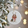 Lomsoe Dogs Ornament Dogs Lovers Christmas Xmas Ornaments Decor Funny Christmas Hanging Ceramic Ornament - 2 of 4