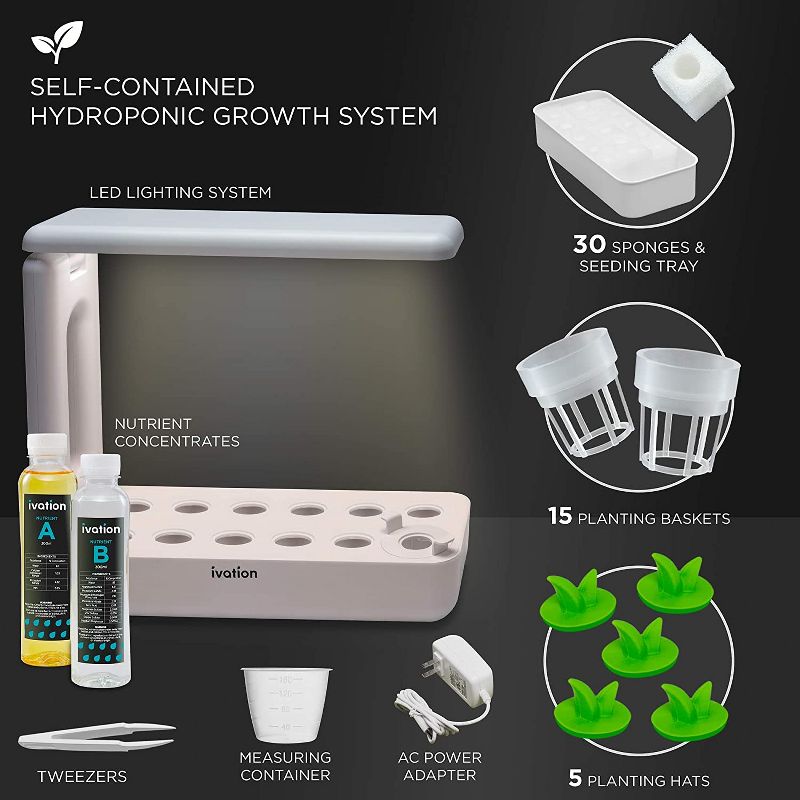 Ivation 11-Pod Indoor Herb Garden, Hydroponic Growing System Kit, 2 of 8