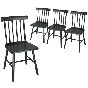 HOMCOM Windsor Dining Chairs Set, Farmhouse Wooden Kitchen Chairs with Rubber Wood Frame, Spindle Back for Dining Room, Living Room - 1 of 4