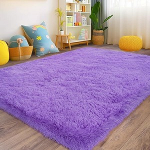 LOVEVOOK 6x9 Feet Area Rugs for Living Room Bedroom, Non-Slip Fluffy Soft Shag Rug, Plush Carpet for Home Dorm Decor Aesthetic - 1 of 4