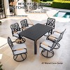 7 Piece Aluminum Patio Dining Set with Swivel Rockers Sunbrella Cushions Branch Backrest Outdoor Furniture for Deck Backyard or Poolside-Maison Boucle - 2 of 4