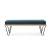 NicBex Modern 47.25" Bedroom Bench Accent Stools with Cushioned Top and Hairpin Legs for Bedroom and Entryway - 3 of 4