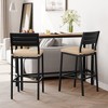 Crestlive Products Outdoor Bar Stools Set of 2 Counter Height Bar Stools with Cushions Patio Bistro Tall Chairs with Back and Footrest - 4 of 4