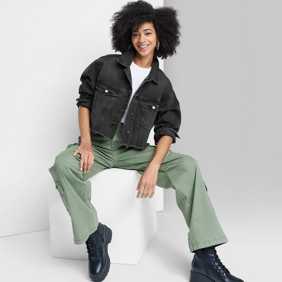 Women's Oversized Denim Trucker Jacket - Wild Fable™ Light Wash M : Target