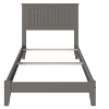 AFI Furnishings Nantucket Twin Traditional Bed with Open Footboard and Turbo Charger in Grey - 3 of 4