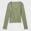Women's Long Sleeve Seamless Squareneck Blouse - Wild Fable™ - 4 of 4