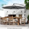 Tangkula 10 FT Patio Offset Umbrella w/ X-shaped Base Infinite Tile & 360° Rotation - 3 of 4