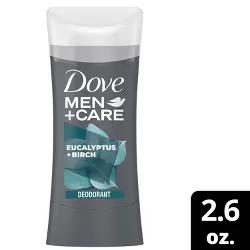 Dove Men+Care 0% Aluminum Deodorant Eucalyptus & Birch - 2.6oz
