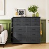 Tall Dresser For Bedroom, Chests Of Drawers, Fabric Dresser Storage Tower For Closet, Hallway, Living Room, Metal Frame, Wooden Top - 4 of 4