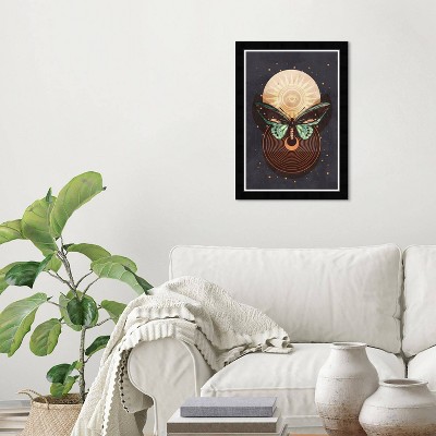 15" x 21" Cosmic Wings Astral Butterfly Framed Wall Art Print Black - Wynwood Studio: Modern Decor, Vertical Display, FSC Wood