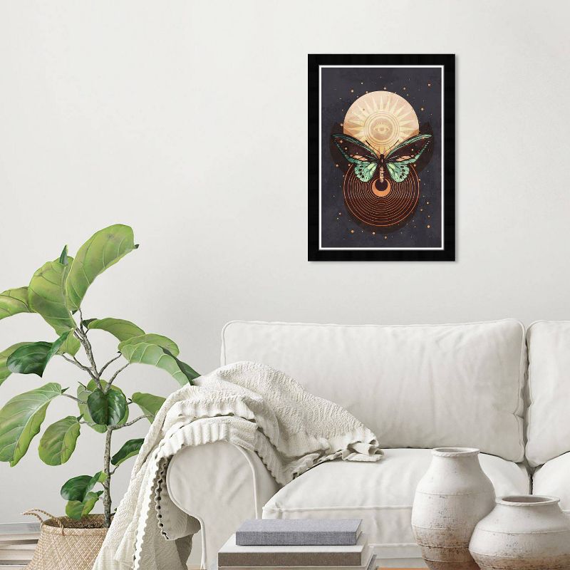 15&#34; x 21&#34; Cosmic Wings Astral Butterfly Framed Wall Art Print Black - Wynwood Studio: Gold Accent, Museum-Grade Canvas, Ready to Hang, 4 of 8