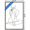 Trends International Woman - Continuous Line Drawing Framed Wall Poster Prints - 3 of 4