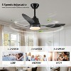 YUHAO 42 Inch Smart Integrated Dimmable LED Modern and Contemporary Ceiling Fan with Light,3 ABS Blades ,Works with Alexa and Google Assistant - 3 of 4