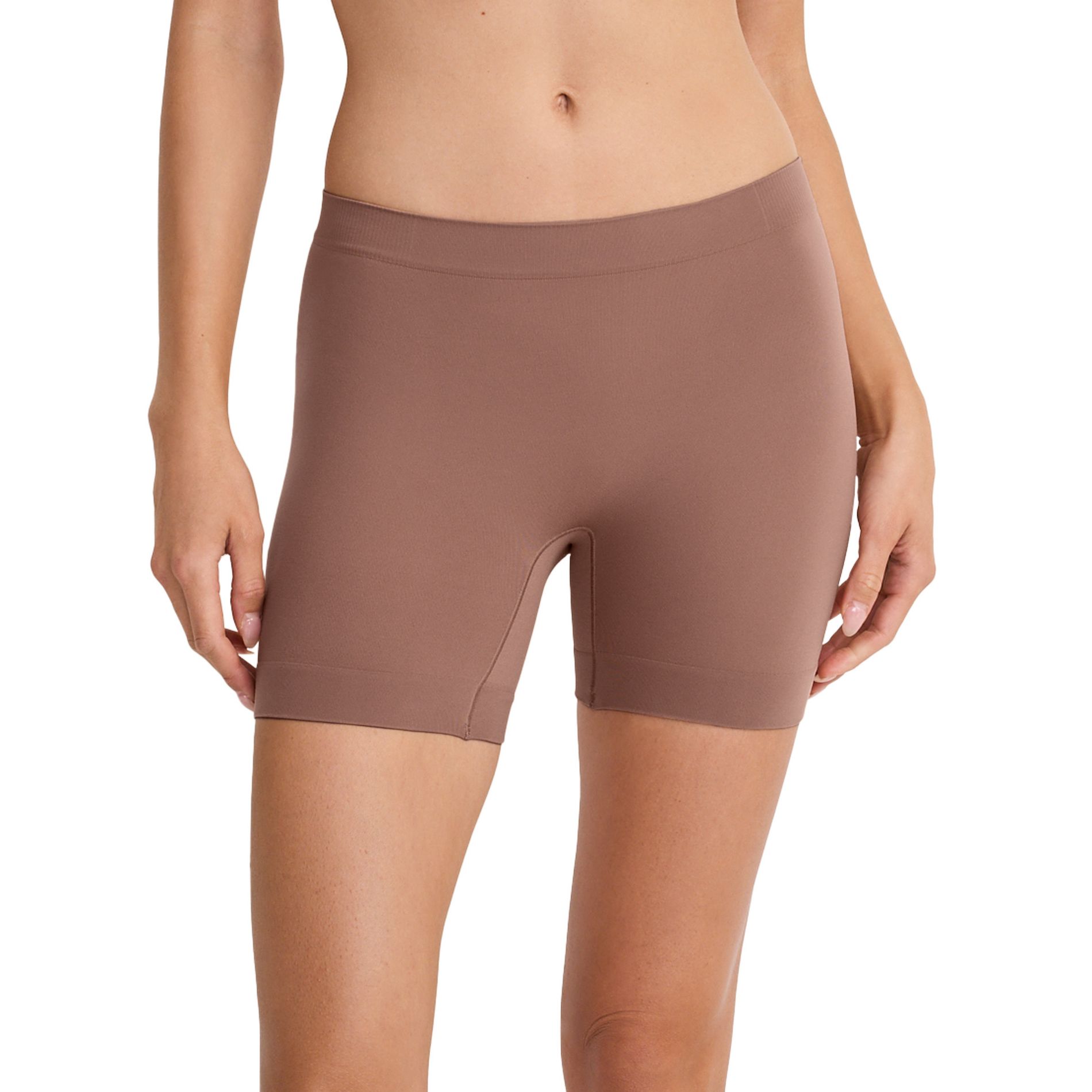 Jockey Women's Skimmies Seamfree Ultralight Smoothing Shortie Slipshort 2XL Almond