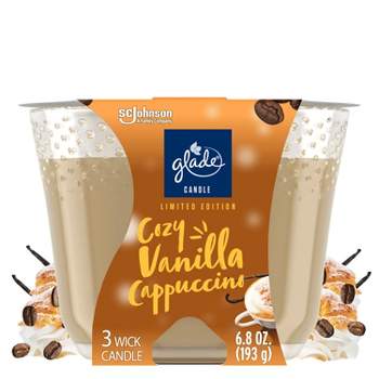 3-Wick Glade Large Candle - Cozy Vanilla Cappuccino - 6.8oz