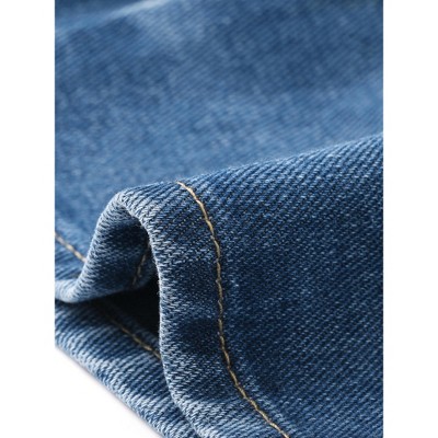 INSPIRE CHIC Women's V Neck Sleeveless Button Down with Pockets Denim Vest Medium Blue — фото 4