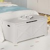 Wooden Toy Storage Bench, 39.4" Chest with Safe Hinges, Entryway Seat, Living Room Decor, Space-Saving Organizer, Simple Assembly - 4 of 4