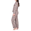 Blis Women's Long Sleeve Flannel Notch Pajama Set - 2 of 4