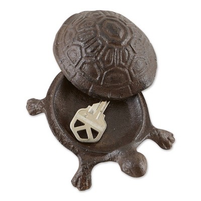 5" Cast Iron Turtle Key Hider Brown - Zingz & Thingz