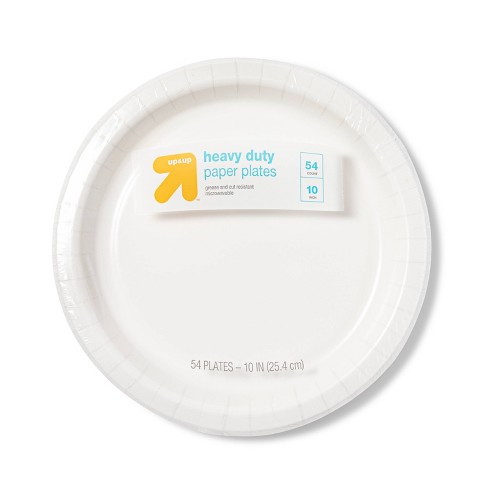 Disposable Paper Plates for Party Dinner Plate White Bulk 8.5 Inch