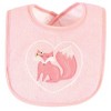 Hudson Baby Infant Girl Cotton Terry Drooler Bibs with Fiber Filling, Girl Woodland, One Size - image 3 of 4