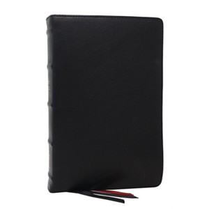 NKJV Bible: Single-Column Verse-By-Verse W/ 72,000 Cross-References, Black Goatskin Leather, Premier Collection, Comfort Print: New King James - 1 of 1