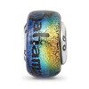 Black Bow Jewelry Bahama & Palm Trees Orange Dichroic Glass & Sterling Silver Bead Charm - 2 of 4