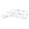 CAVINAS Modern Sectional Sofa with 3 Seats and 1 Ottoman,Convertible Modular Couch with Under-Sofa Storage,Couch for Living Room,2x Corner,White - 3 of 4