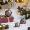 Whisen D3.9" Christmas Ball Ornaments, Glass Decorative Hanging Ball Christmas Tree Ornaments, Set of 6 - 4 of 4