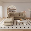 L Shaped Sectional Couch 134 Inch 4-Seater Modern Modular Sofa with Ottoman,Chenille Deep Seat Couches for Living Room, Bedroom and Apartment - 2 of 4