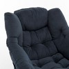 Okak Modern Recliner Accent Chair Lounge Armchair with Ottoman Footrest,Comfortable Leisure Chair for Living Rooms,Relaxation Areas - 3 of 4