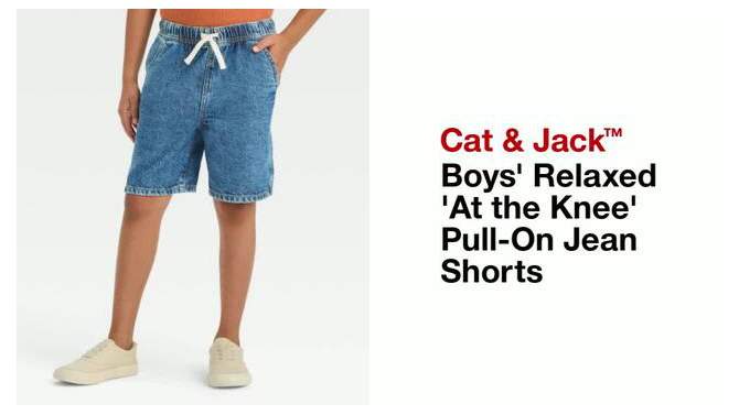 Boys' Relaxed 'At the Knee' Pull-On Jean Shorts - Cat & Jack™, 2 of 5, play video