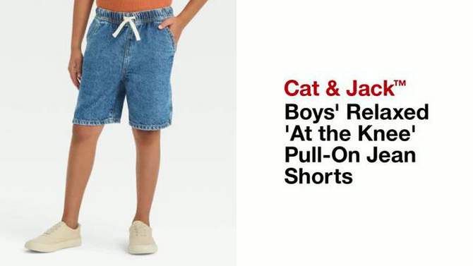 Boys' Relaxed 'At the Knee' Pull-On Jean Shorts - Cat & Jack™, 2 of 5, play video