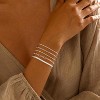 Gold Bracelets for Women, 14K Dainty Gold Plated Stackable Bracelets for Women Trendy Waterproof CZ Tennis Bracelet Set - 3 of 4