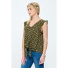 WEST K Women's Samantha Tie Front Ruffle Sleeve Top - 2 of 4