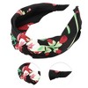 Unique Bargains Women's Elegant Knotted Printed Wide Hairband 6.50"x4.92" Black Red 1 Pc - 3 of 3