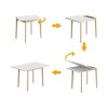 FUFU&GAGA Wooden Folding Table: Space - saving Design, Elegant Aesthetics, Sturdy Build - 4 of 4