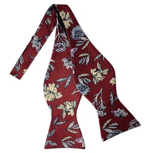 Men's Floral Printed 2.75" x 4.75" Adjustable 16" - 21" Self-Tie Bow Tie - 1 of 4