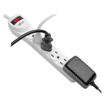 White 6-Outlet Surge Protector with 2-Foot Cord